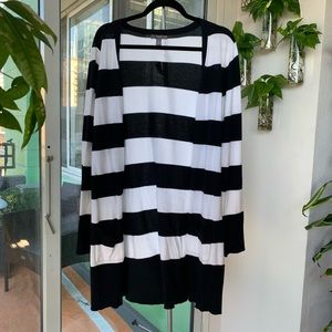 Striped cardigan sweater